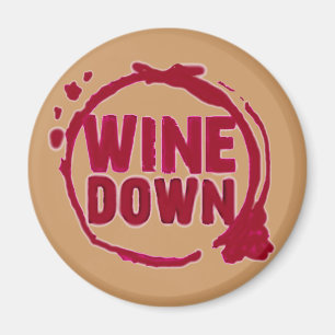 IMÃ "VINHO PARA BAIXO"….DESIGN DA MANCHA DO VINHO