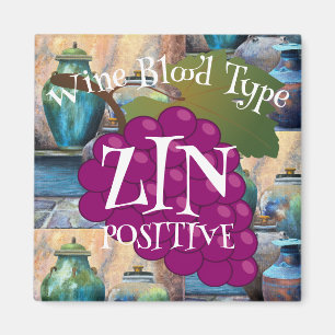 Imã Vinho Tipo Sanguíneo Zinfandel Positivo o ab b 