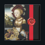 IMÃ VINHO-VINHO-VINHO-VINHO-PROVANDO-VINHO-VINHO-VINHO<br><div class="desc">Linda menina loira com vestidos lindos e joias de ouro com chapéu vermelho e penas brancas segurando um cheio de uva amarela vermelha, videiras de uva, folhas verdes vermelhas com paisagem no lago ao fundo pelo pintor alemão Lucas Cranach, Colagem digital clássico, elegante estilo vintage .com pinturas flamenga e alemã.Este...</div>