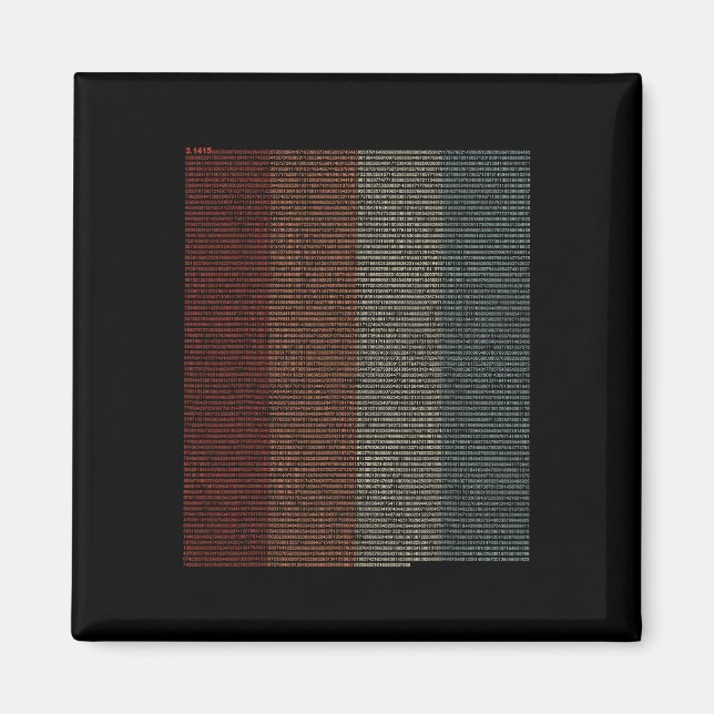 Imã Vintage 10000 Dígitos - Sinal Pi - Matemática - (Frente)