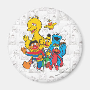 Imã Vintage 123 Sesame Street