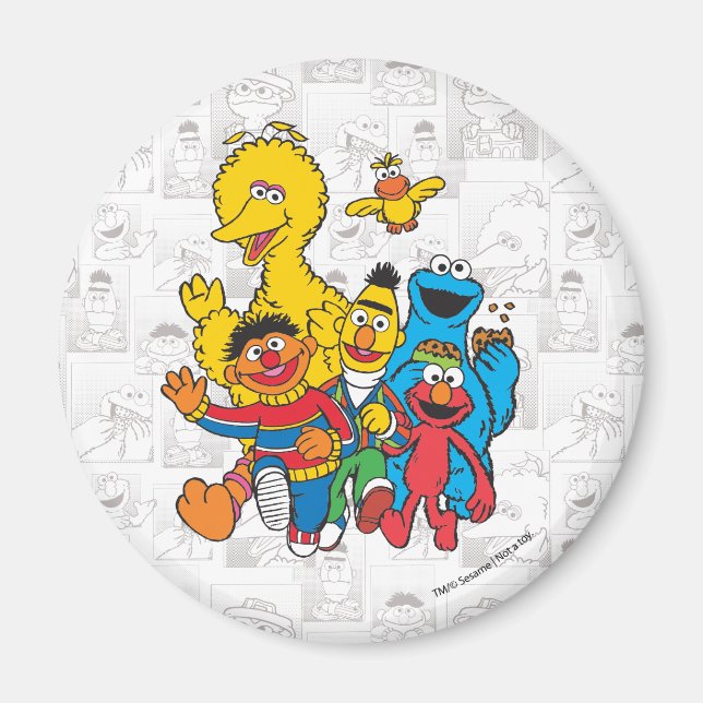 Imã Vintage 123 Sesame Street (Frente)