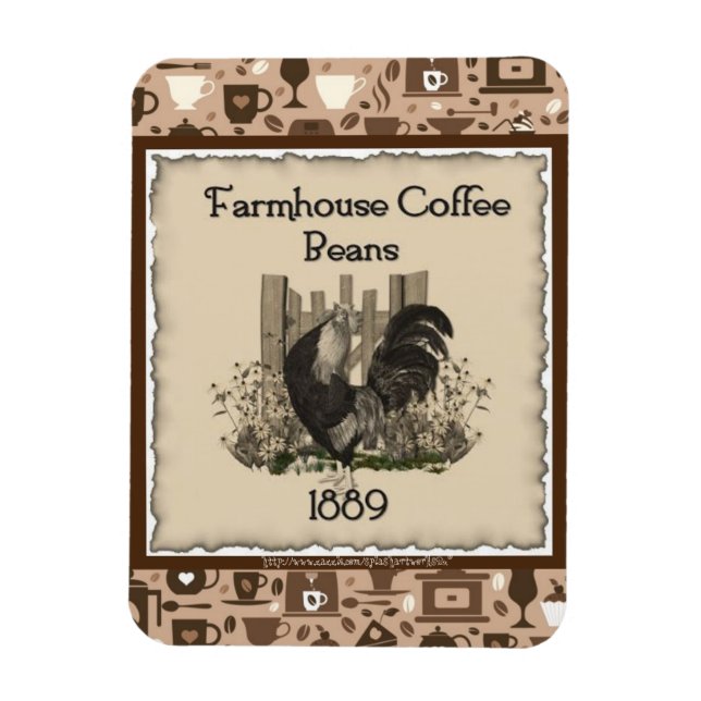 Ímã "Vintage 1889 Fazenda House Café Ad" (Vertical)