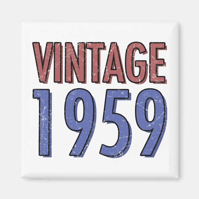 Imã Vintage 1959 60th Birthday (Frente)