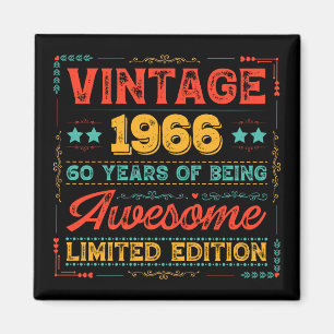 Imã Vintage 1966 Feito em 1966 60º Aniversário 60 Anos