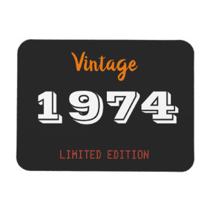 Ímã Vintage 1974 Magnet - 52nd Birthday Limited Edit