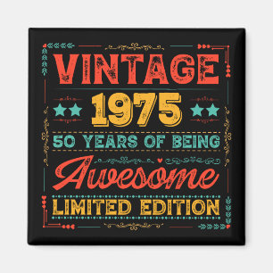 Imã Vintage 1975 feita em 1975 50º Aniversário 50 Anos