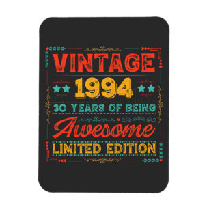 Ímã Vintage 1994 feito em 1994 aniversário de 30 anos