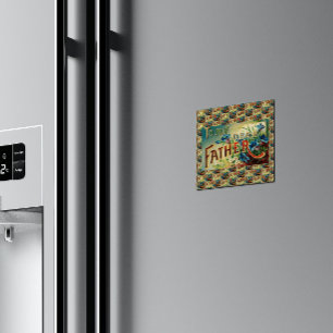 Imã Vintage À Minha Querida Cozinha De Padrões Do Pai