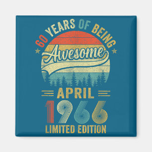 Imã Vintage abril 1966 60 anos de idade 60º aniversári