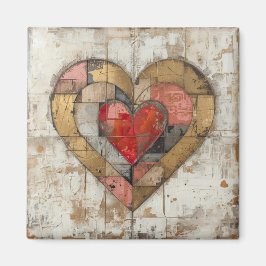 Imã Vintage Abstract Hearts - Magnet
