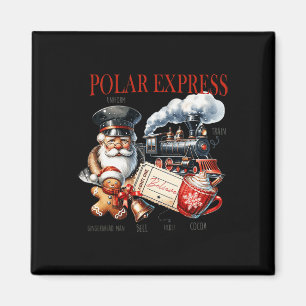 Imã Vintage Acredita no trem do Polo Norte Expresso Po