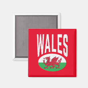 Imã Vintage aflita Wales Cymraeg Cymru Proud Welsh