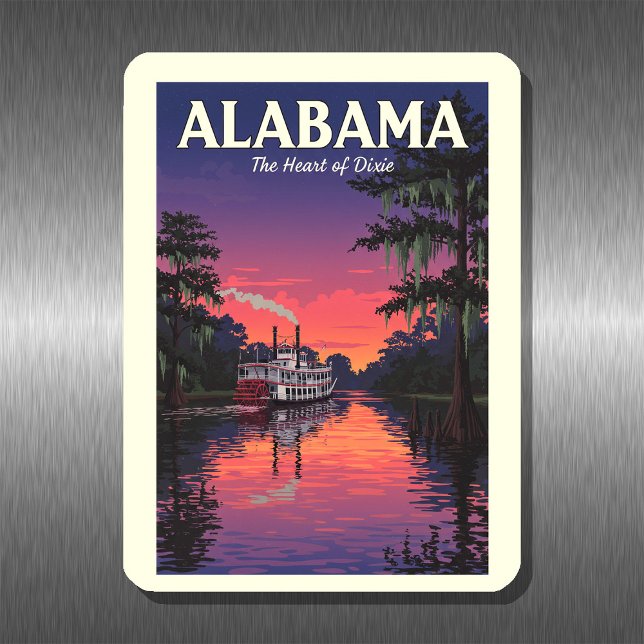 Ímã Vintage Alabama (Criador carregado)