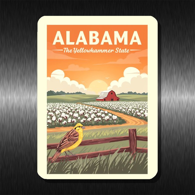 Ímã Vintage Alabama (Criador carregado)