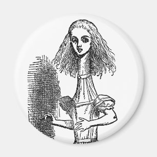 Imã Vintage Alice Adventures em Wonderland por Tenniel