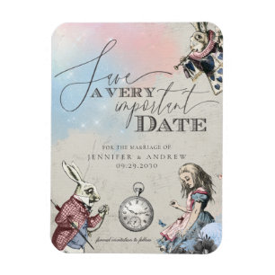 Ímã Vintage Alice In Wonderland Salve a Data