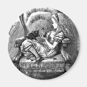 Imã Vintage Alice no desenho do livro do país das