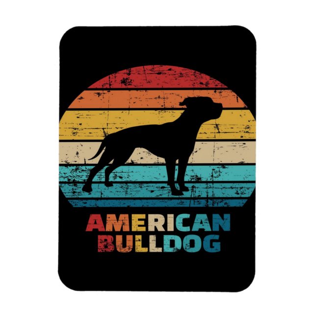 Ímã Vintage American Buldogue (Vertical)