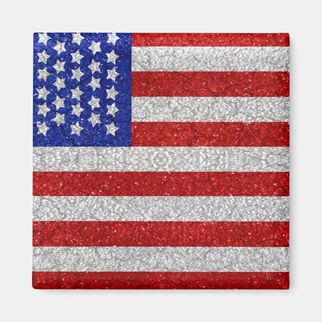 Imã Vintage American Flag Magnet (Frente)