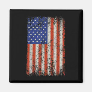 Imã Vintage American Flag Memorial Day Veteranos