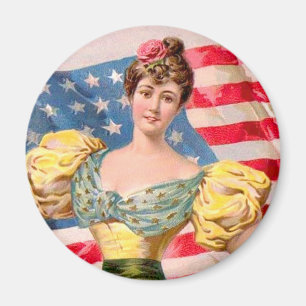 Imã Vintage Americana Independence Woman