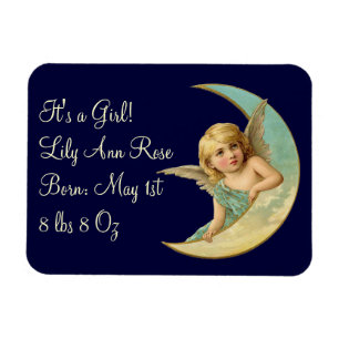 Ímã Vintage Angel in Moon