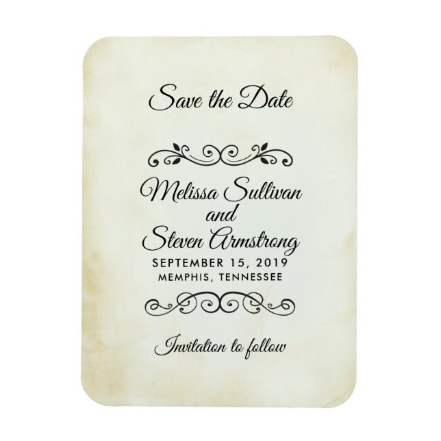 Ímã Vintage Antigo Tema Ocidental Espetacular Salvar a (Vertical)