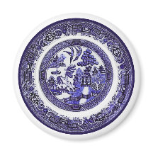Vintage Antique Blue Willow Pattern cerca de 1790
