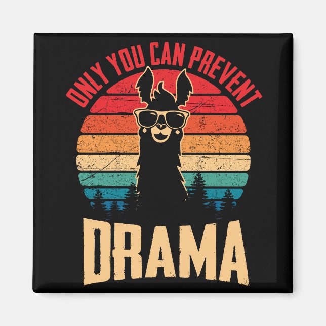Imã Vintage Apenas Você Pode Impedir Drama Llama (Frente)