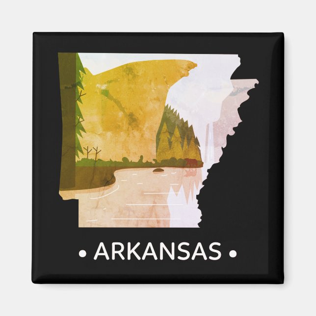 Imã Vintage Arkansas State Magnet (Frente)