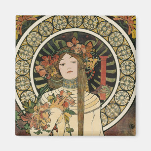 Imã Vintage Art Nouveau Mucha Trappestine Poster