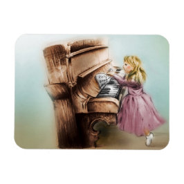 Ímã Vintage art para crianças, Photo Magnet - Piano Gi