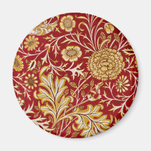 Imã Vintage Arte Floral Vermelha Cherwell de William M