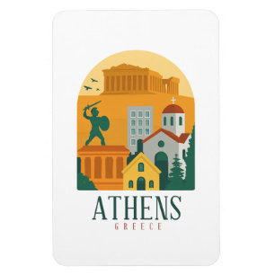 Ímã Vintage Athens Grécia - Parthênon