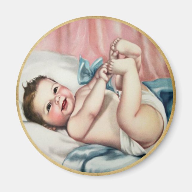 Imã Vintage Baby Magnet (Frente)