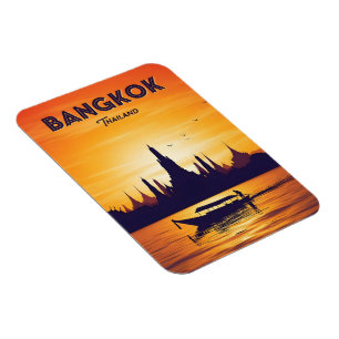Ímã Vintage Bangkok Tailândia viagem