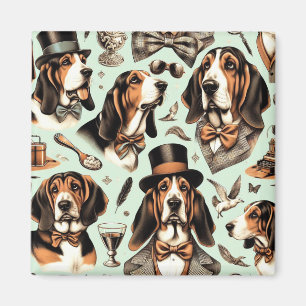 Imã Vintage Basset Hound Seimune