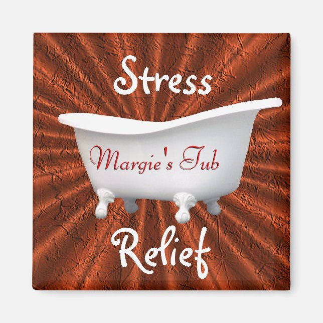 Imã Vintage Bathtub-personalizar (Frente)