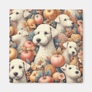 Imã Vintage Bedlington Terrier Seamless
