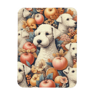 Ímã Vintage Bedlington Terrier Seamless
