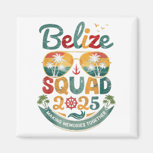 Imã Vintage Belize Squad 2025 Tropical Beach Vacation