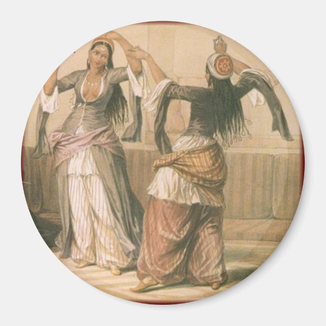 Imã "Vintage Belly Dancers" (Frente)