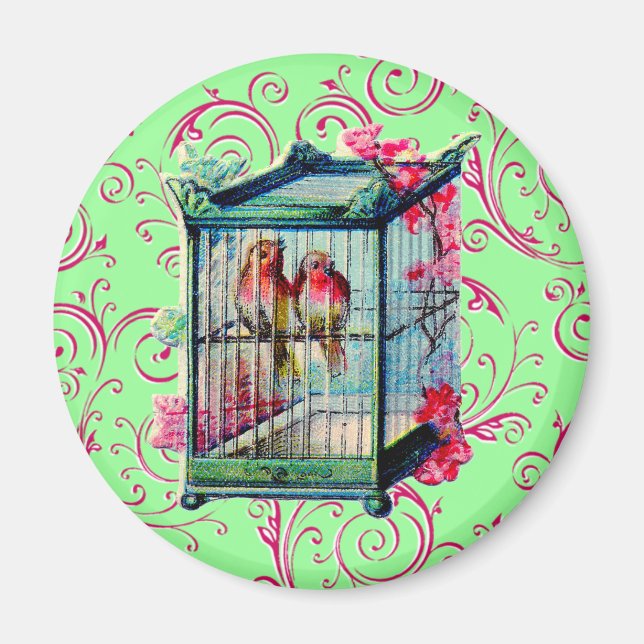 Imã Vintage Birdcage (Frente)