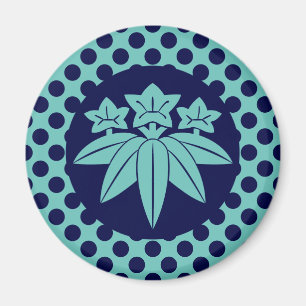 Imã Vintage Blue Kamakura Minamoto Japão Gráfico M