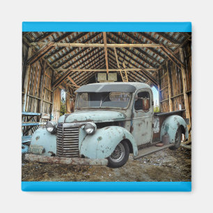 Imã Vintage Blue Truck