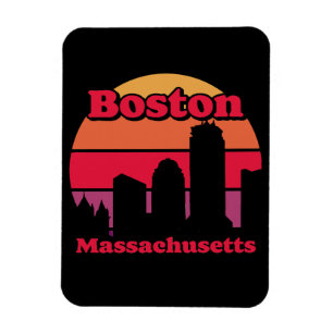 Ímã Vintage Boston Massachusetts