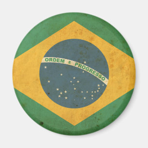 Imã Vintage Brazil Flag