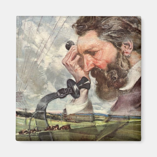 Imã Vintage Business, Alexander Graham Bell Telephone (Frente)