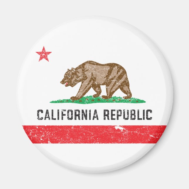 Imã Vintage California Flag (Frente)